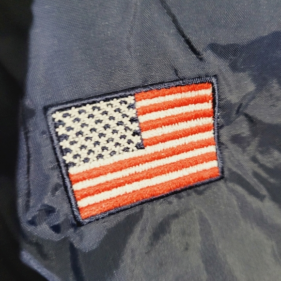 Lavon Women’s Track Jacket Small Full Zip Windbreaker Navy Red White Stripes USA - Picture 4 of 11